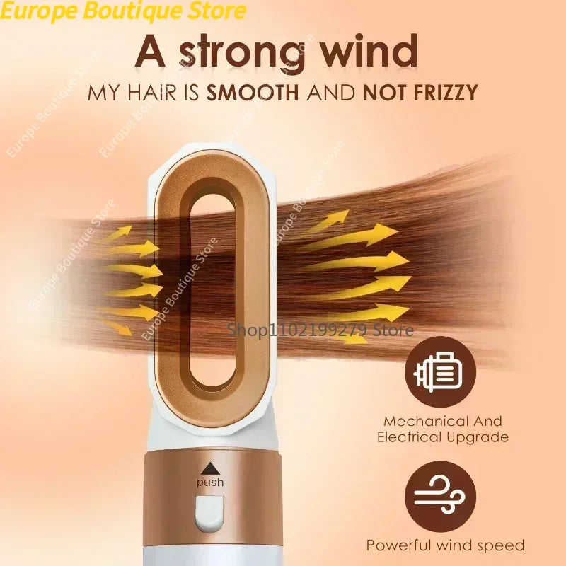 5 in 1 Hair Dryer Hot Comb Set Professional Curling Iron Hair Straightener Styling Tool For Professional Hair Dryer Household