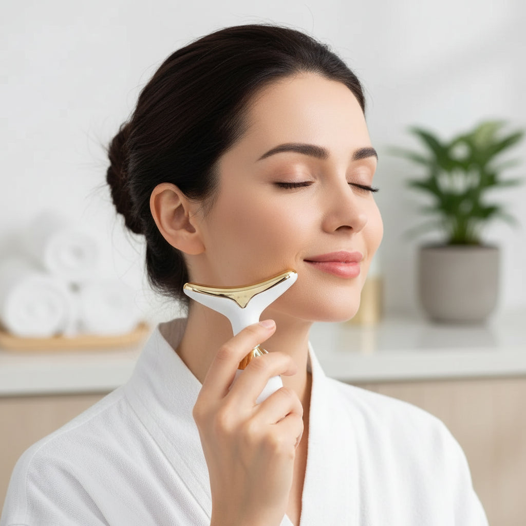 Portable Face Lifting Device - Electric Firming Massager for Wrinkles, Double Chin & Skin Tightening