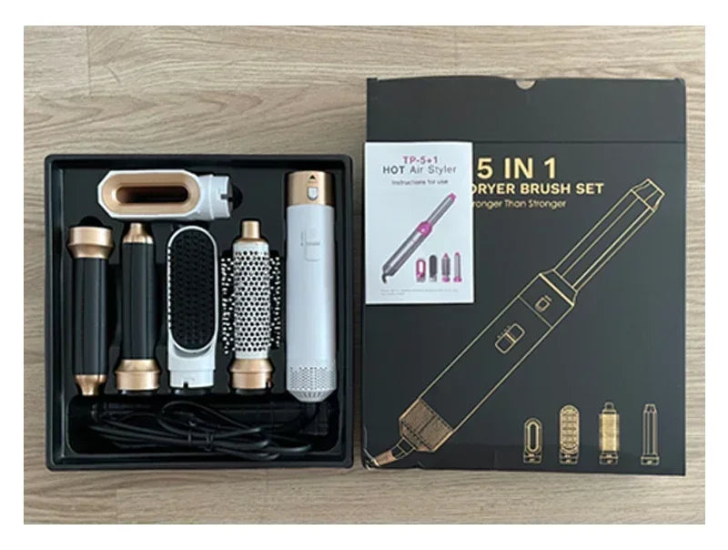5 in 1 Hair Dryer Hot Comb Set Professional Curling Iron Hair Straightener Styling Tool For Professional Hair Dryer Household