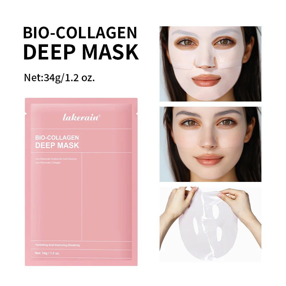 Korean Deep Collagen Mask Peel Off Mask Face Anti Wrinkle Lifting  Skin Care Masks Bio Pack Night Wrapping Woman Overnight Skin